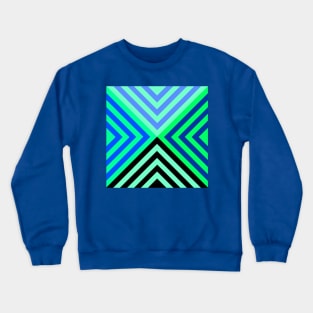 Black and Blue Green Triangular Crewneck Sweatshirt